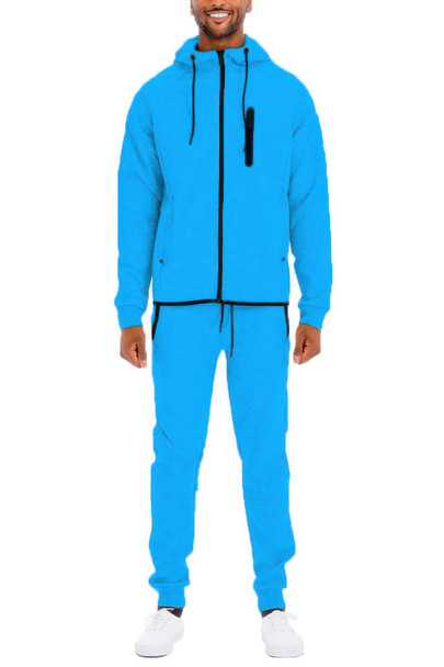 Mens Full Zip Sweat Pant Sweat Set-45365 Mens Full Zip Sweat Pant Sweat Set-45365