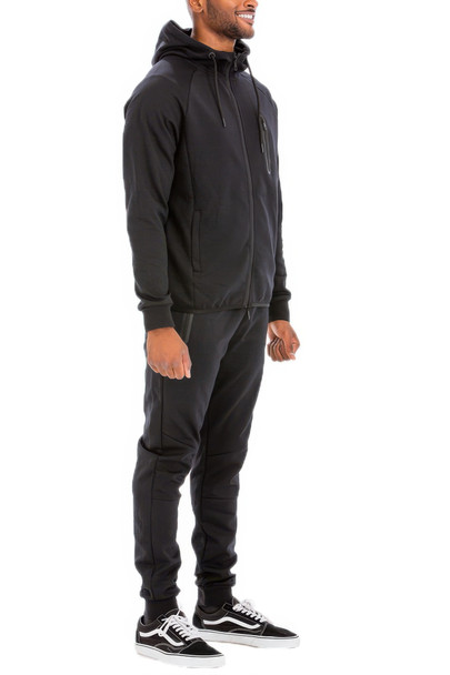 Men's Full Solid Color Track Set-45092 Men's Full Solid Color Track Set-45092