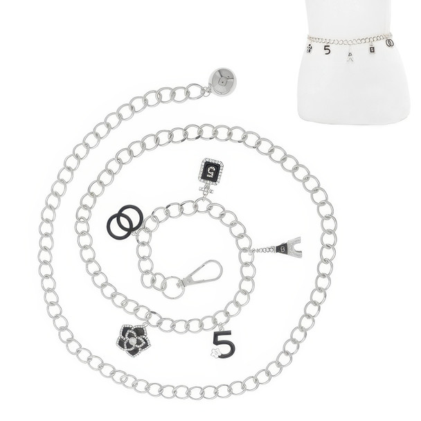 Fashionista Multi Charm Link Chain Belt-52158