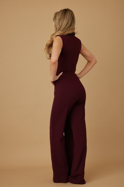 Open Flap With Metal Shank Button Jumpsuit-51945