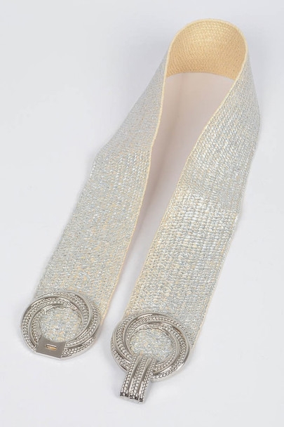 Double Metal Buckle Elastic Belt-50187