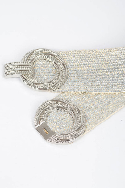 Double Metal Buckle Elastic Belt-50187