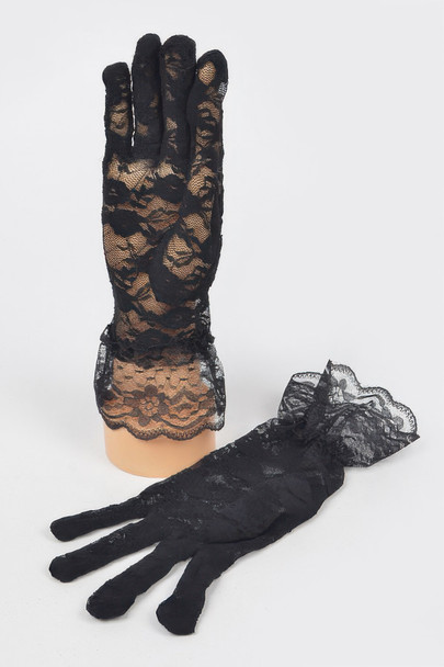 Delicate Lace Gloves-47935