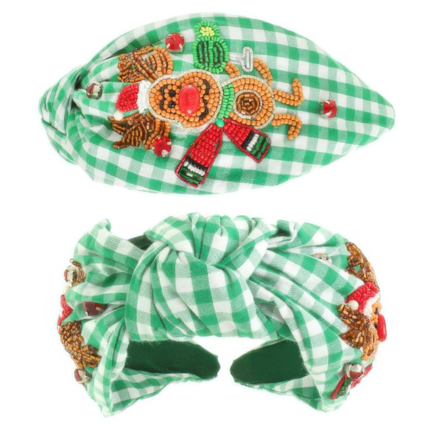 Christmas Rudolph Top Knot Headband-52312