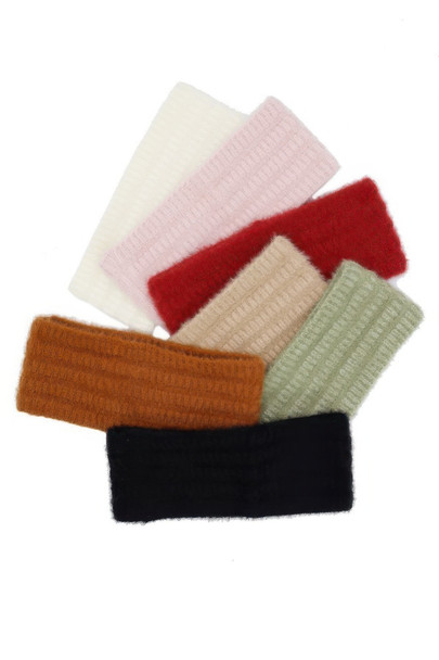 Fuzzy Cable Knit Headband-48375