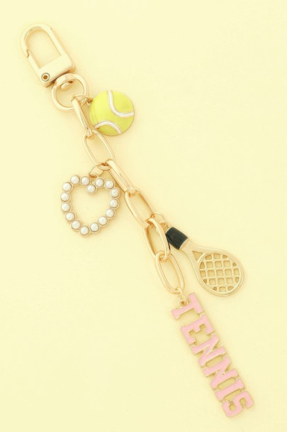 Sporty Chic Theme Bag Charm Keychain-51580