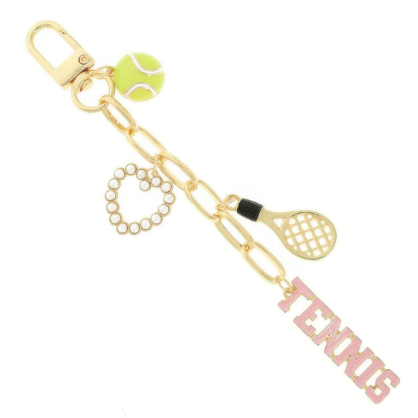 Sporty Chic Theme Bag Charm Keychain-51580