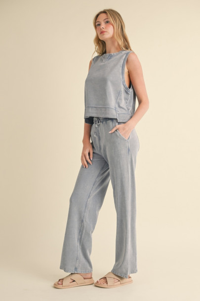 Mineral Wash Sleeveless Top-46706