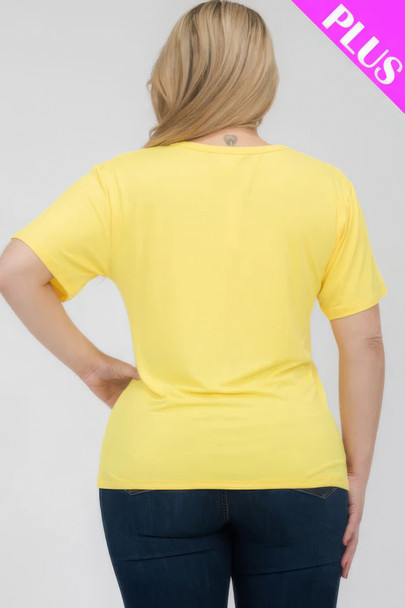 Plus Size Basic Short Sleeve T-shirt-44291
