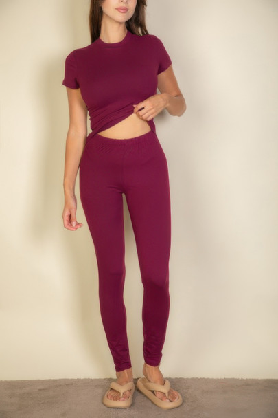 Basic Solid Leggings-51468