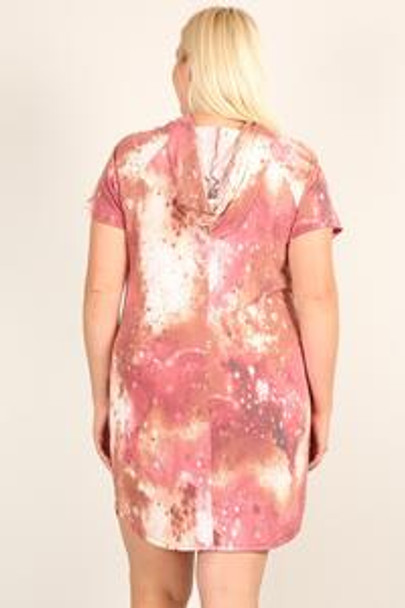 Plus Size Tie-dye Print Relaxed Fit Dress-33757