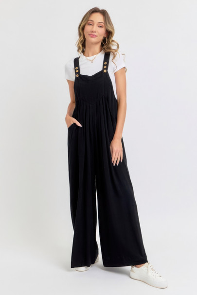 Adjustable Strap Overall Wide Leg Jumpsuit-44448