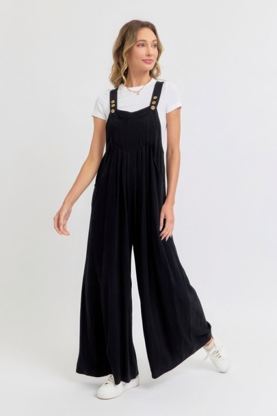 Adjustable Strap Overall Wide Leg Jumpsuit-44448