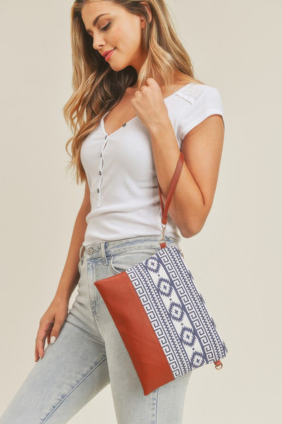 Aztec Crossbody & Wristlet Bag -54242