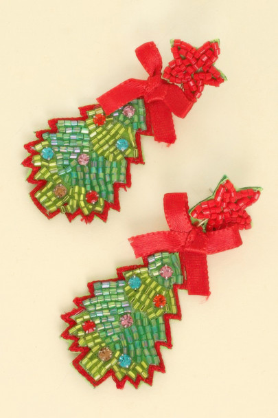 Christmas Tree Post Dangle Earrings-52289