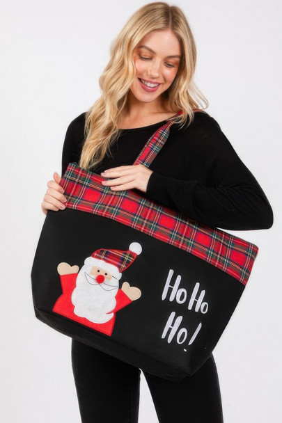 Ho Ho Ho Letter Santa Christmas Tote Bag-50861