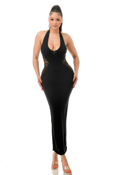 Crochet Knit Maxi Dress         -50220