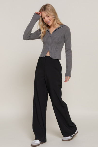 2-way zip closure sweater hoodie cardigan        -45046 2-way zip closure sweater hoodie cardigan        -45046