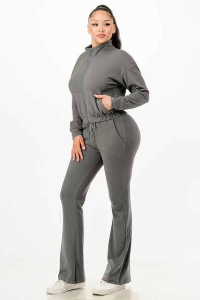Soft Zipup Track Suit Set         -51838
