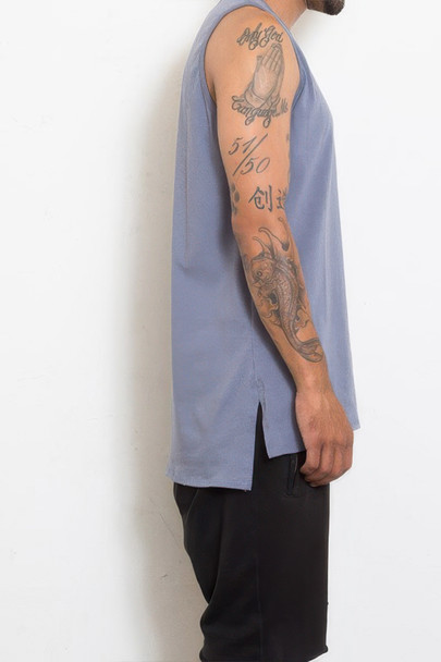 Hi Lo Plain Tank Top-45685