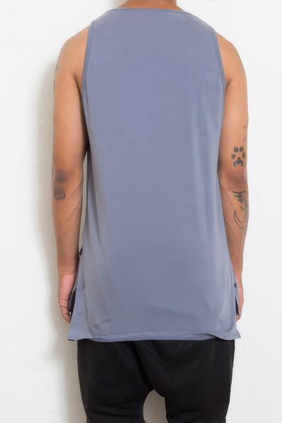 Hi Lo Plain Tank Top-45685