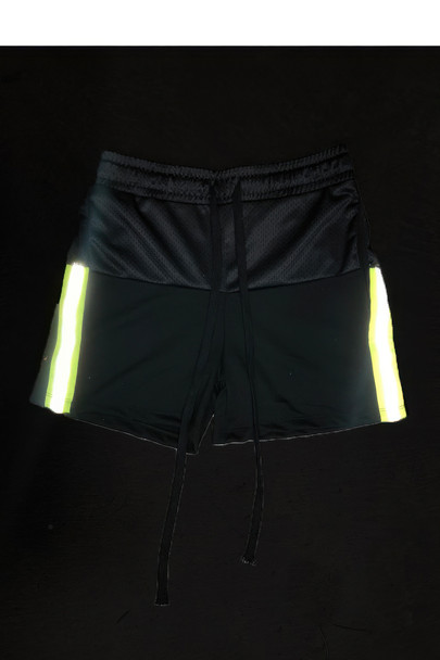 Reflective Half Mesh With Lining Shorts-45671