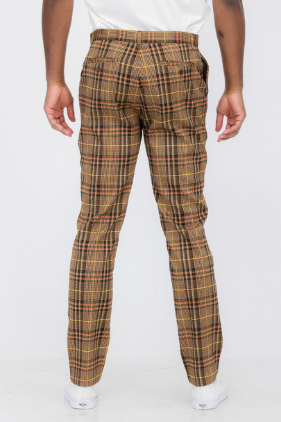 Mens Plaid Trouser Pants-45645
