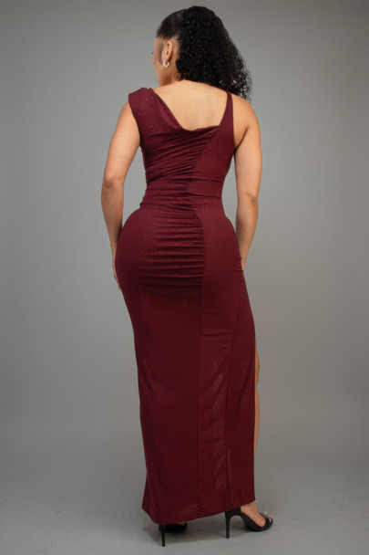 Glitter Slitted Dress-45793