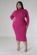 Turtle Neck Stretch Dress-42790