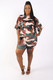 Camo Printed Crop Top And Biker Short Set-42232
