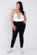 Plus Size Silk Chain Spaghetti Strap High Thong Center Cut Out Bodysuit-29451