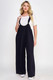 French Terry Wide Leg Jumpsuit Overalls-43863