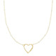 White Pearl Station Heart Necklace-51719 White Pearl Station Heart Necklace-51719