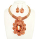 African Inspired Spiral Amulet Necklace Set-51652