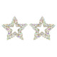 Rhinestone Channel Set Inlay Star Earrings-52084