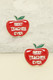 Best Teacher Ever Apple Stud Earrings-52069