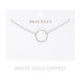 Women's Gold Dipped Open Circle Bracelet-51698