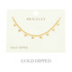 Gold Plated Charm Disc Bracelet-51682