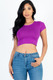 Short Sleeve Roundneck Crop Top-52345