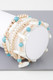 Multi Stone N Pearl Beaded Bracelet-47173