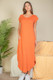 Hidden Pocket Batwing Sleeve V Neck Long Dress-52334