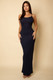 Ribbed Mermaid Hem Camisole Maxi Dress-52337