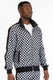Mens Full Zip Checkered Jacket-45670 Mens Full Zip Checkered Jacket-45670