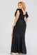 Plus Satin Strech Ruffle Party Maxi Dress-43749 Plus Satin Strech Ruffle Party Maxi Dress-43749