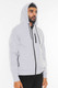 Solid Heathered Zip Up Jacket-44088 Solid Heathered Zip Up Jacket-44088