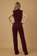 Open Flap With Metal Shank Button Jumpsuit-51945