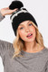 Cozy Color Blocked Pom Pom Beanie-48374