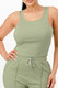 Ribbed Tank Top And Pant Set -46580 Ribbed Tank Top And Pant Set -46580