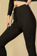 Tie-Front Ribbed Lounge Leggings-45721