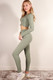 Long Sleeve Crop Top & High Waist Leggings Activewear Set-47751